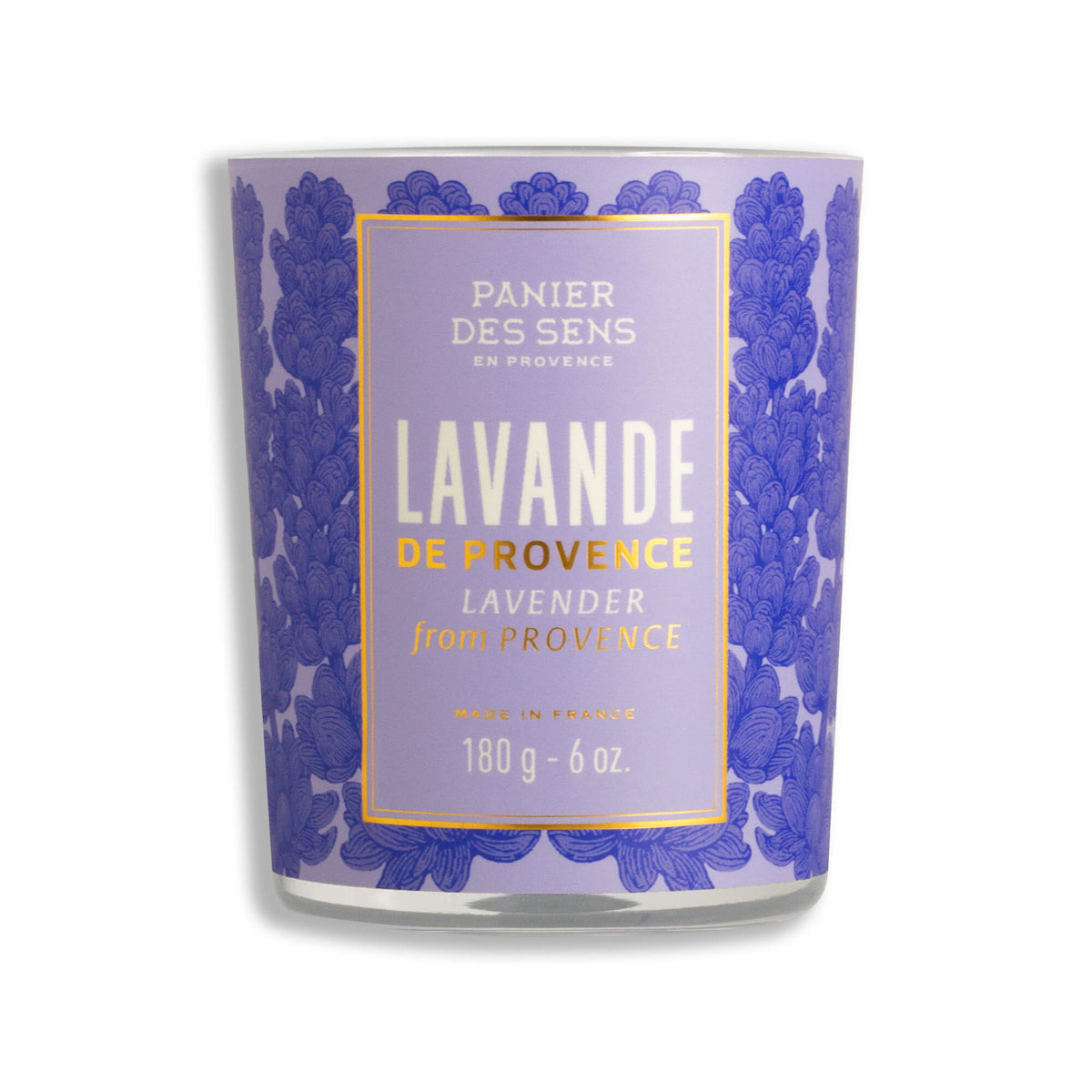 Bougie lavande 180g – Cire végétale & parfum relaxant - Panier des Sens