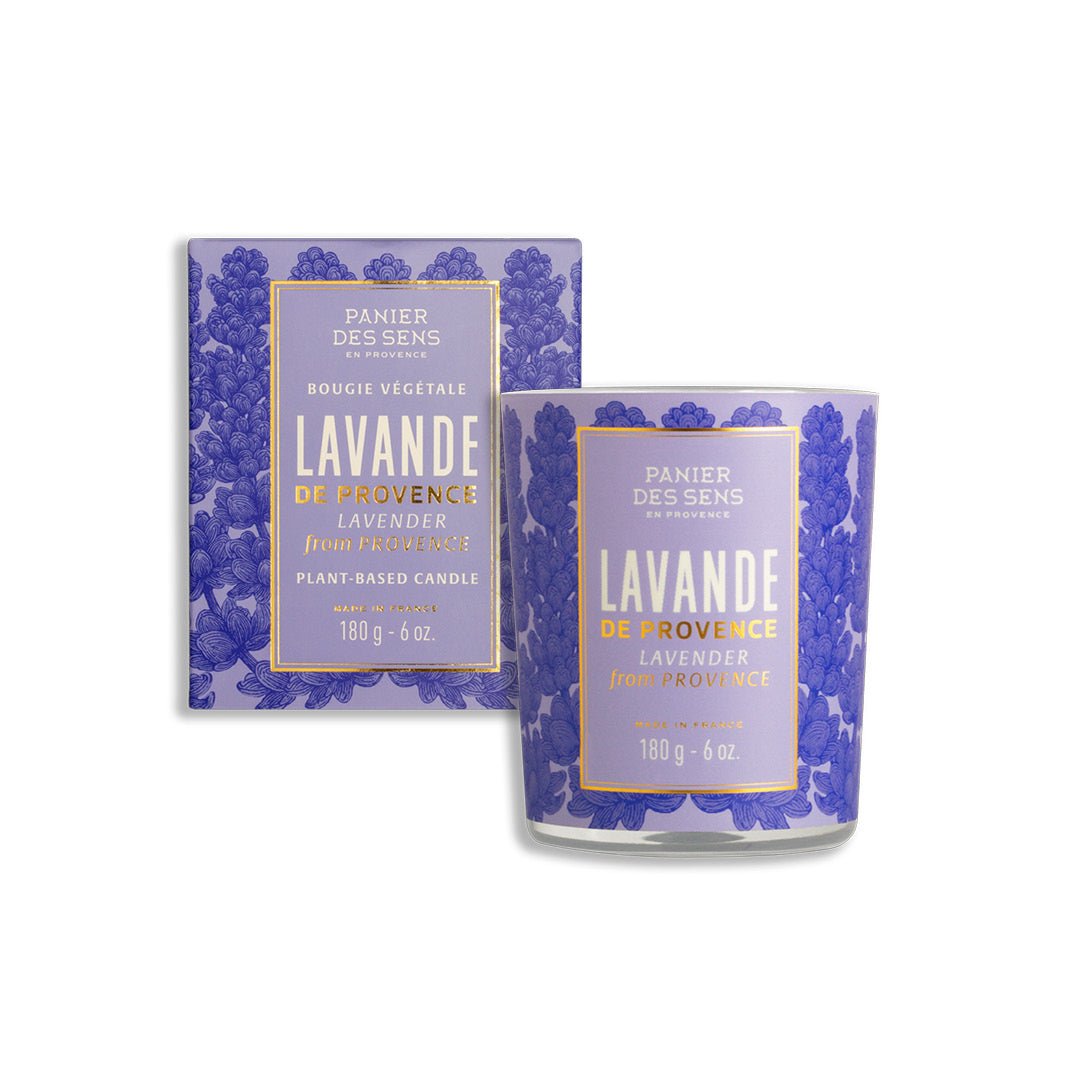 Bougie lavande 180g – Cire végétale & parfum relaxant - Panier des Sens