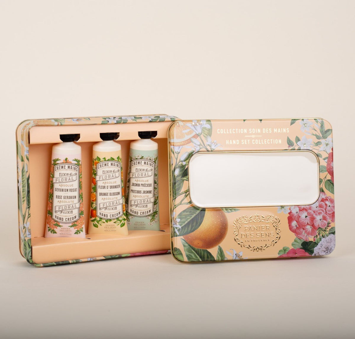 Coffret Crèmes Mains aux absolues de parfum - Fleur d’Oranger, Géranium et Jasmin (3x30ML) - Panier des Sens