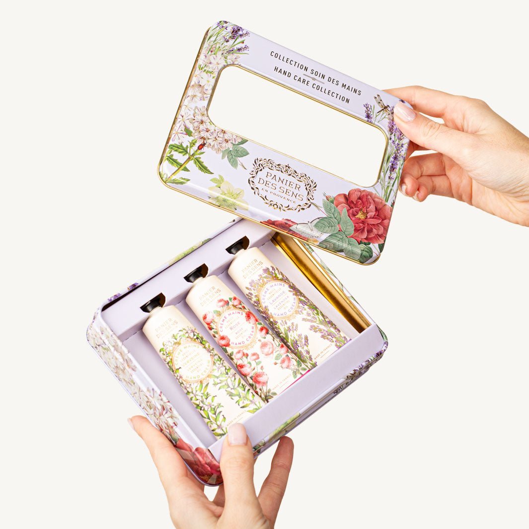 Coffret Crèmes Mains aux huiles essentielles - Lavande, Rose, Verveine (3x30ML) - Panier des Sens