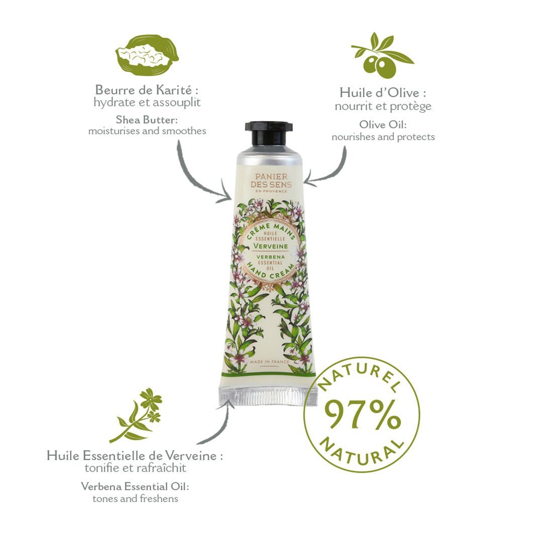 Coffret Crèmes Mains aux huiles essentielles - Lavande, Rose, Verveine (3x30ML) - Panier des Sens