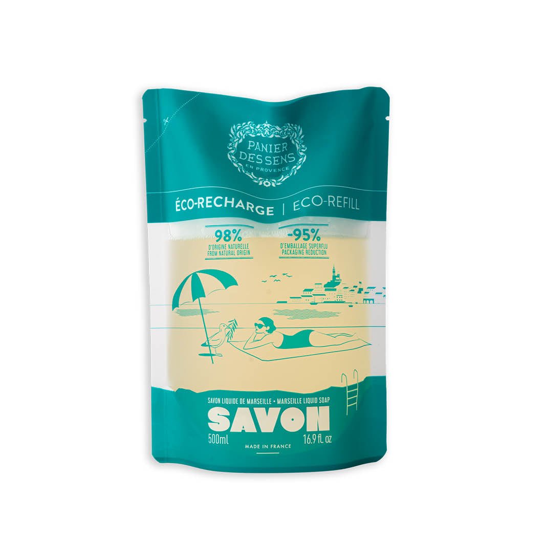 Eco - recharge Savon liquide de Marseille Olive 500ml – Édition limitée 25 ans - Panier des Sens