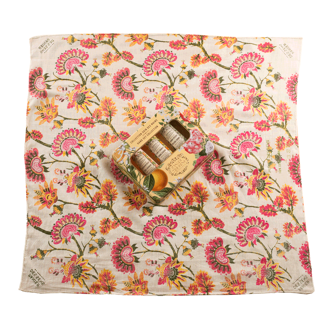 Emballage cadeau réutilisable Furoshiki - 100% coton avec fourreau 51x51 cm