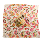 Emballage cadeau réutilisable Furoshiki - 100% coton avec fourreau 51x51 cm