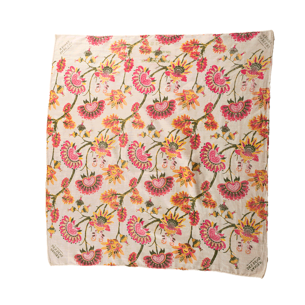 Emballage cadeau réutilisable Furoshiki - 100% coton avec fourreau 51x51 cm