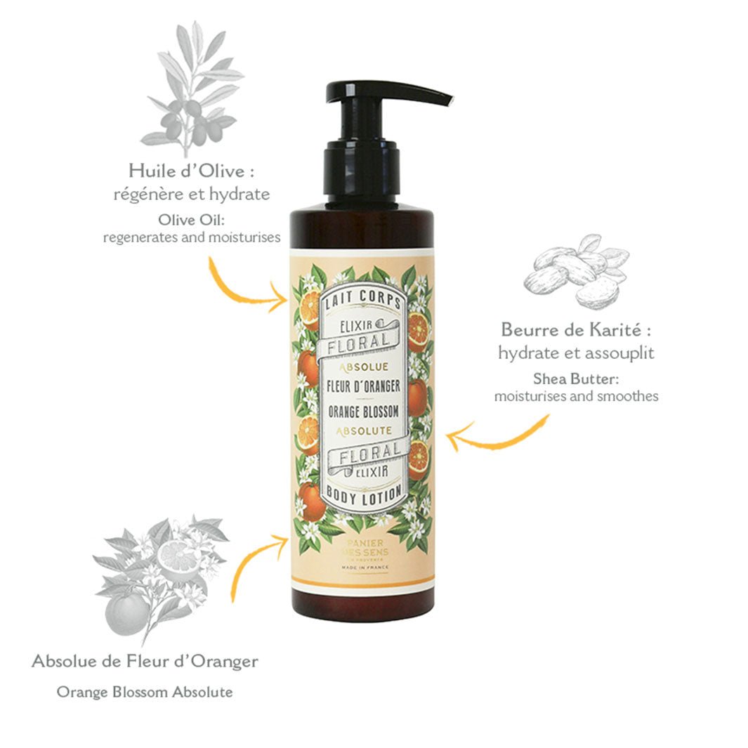 Lait pour le corps - Fleur d'Oranger 250ml - Panier des Sens