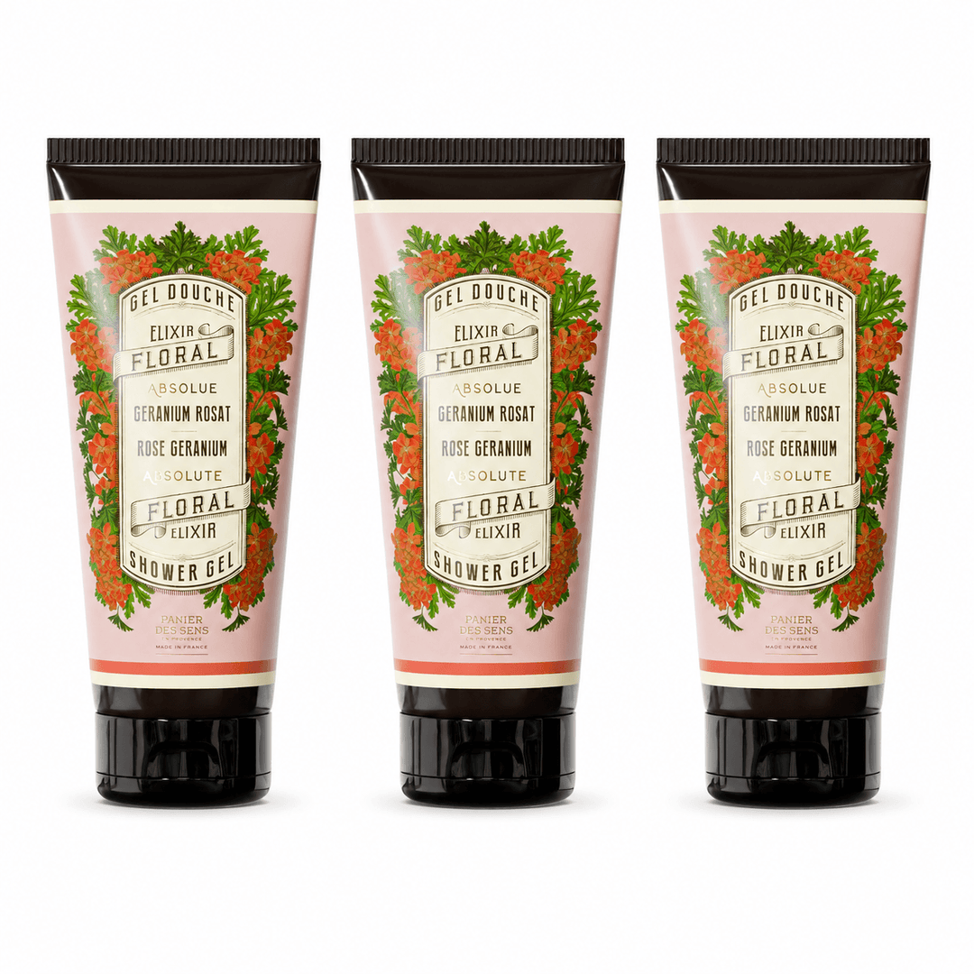 Lot de 3 Gels Douche Géranium 200ml - Panier des Sens