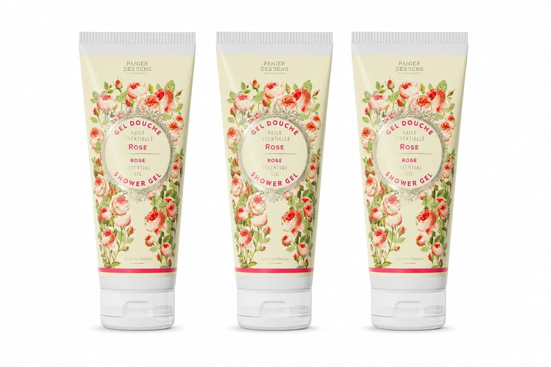 Lot de 3 gels douche Rose Envoûtante 200ml - Panier des Sens
