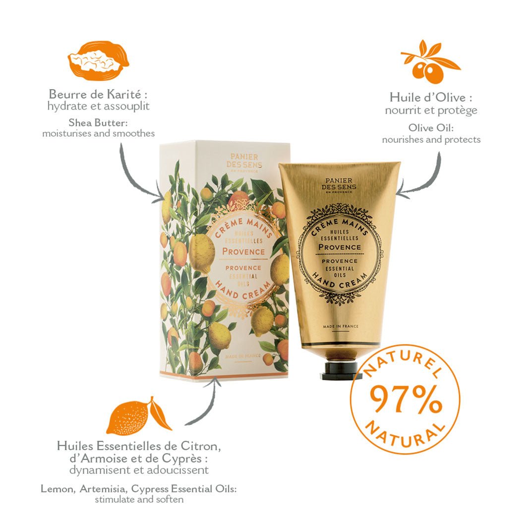 Lot de 4 Crèmes Mains 75ml - Provence Énergisante - Panier des Sens