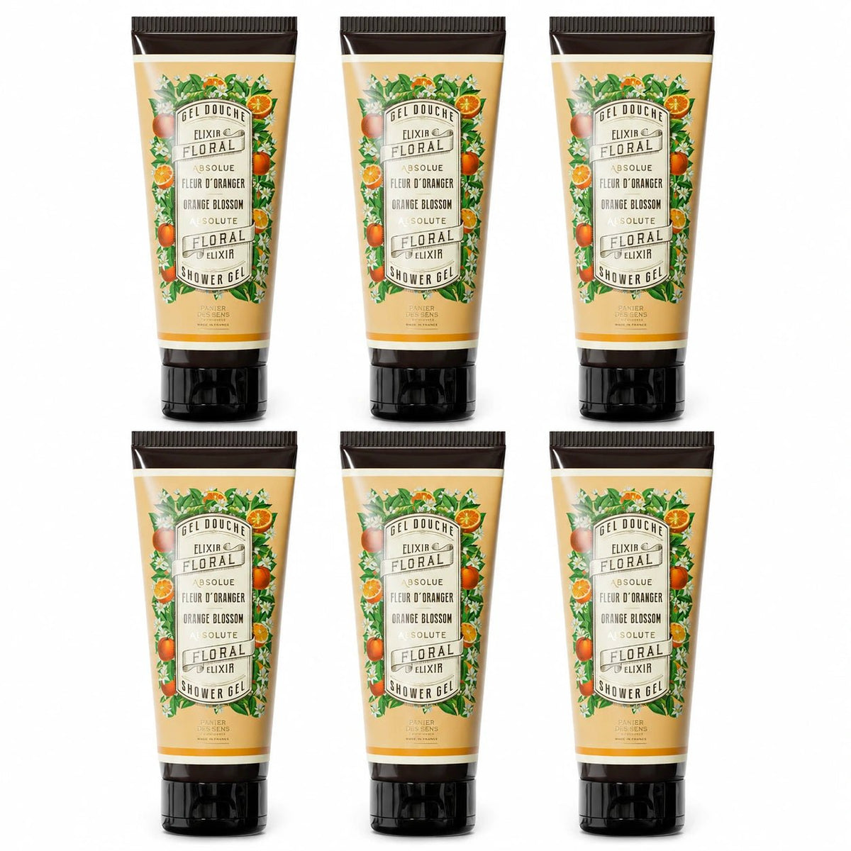 Lot de 6 Gels Douche Fleur d’Oranger 200ml - Panier des Sens