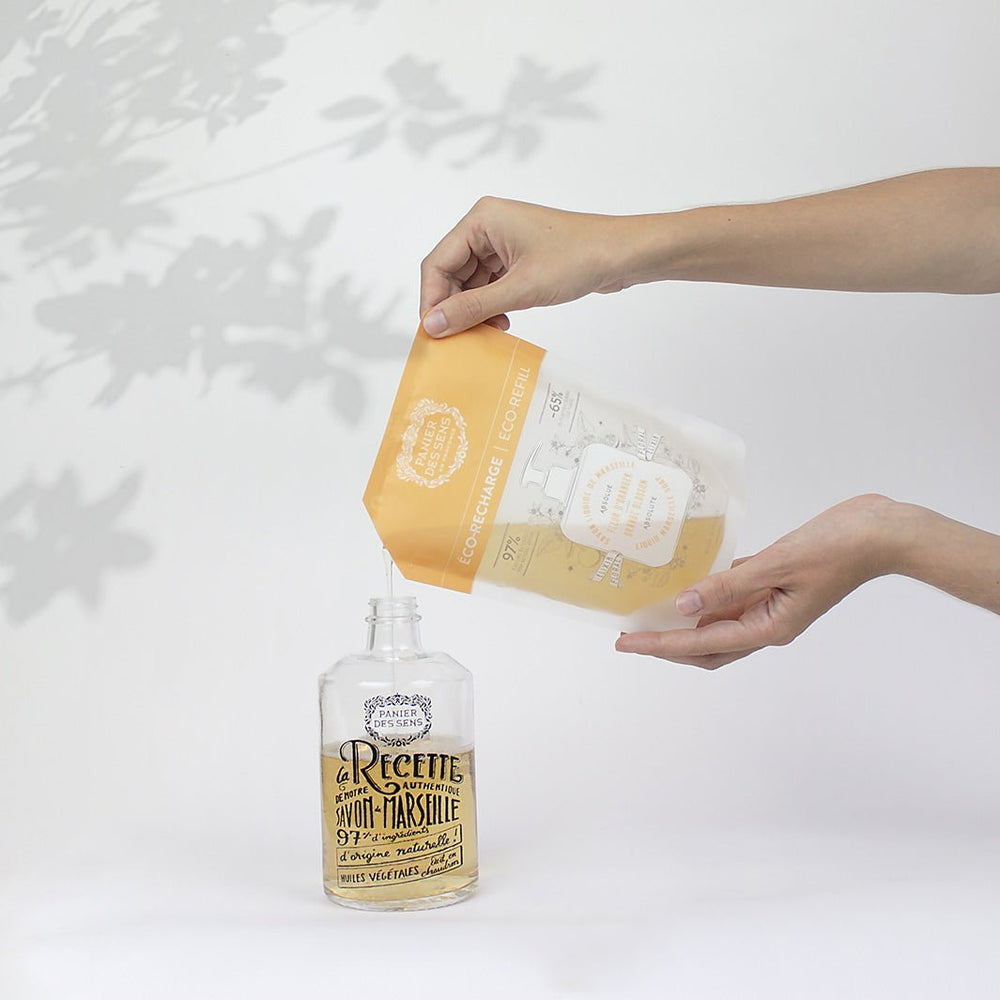 Pack de 6 recharges savon liquide de Marseille - Fleur d'Oranger 6x500ml - Panier des Sens