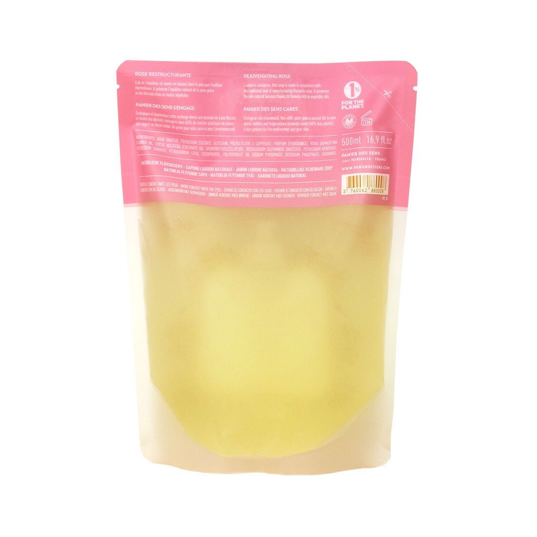 Recharge savon liquide de Marseille - Rose Envoûtante 500ml - Panier des Sens