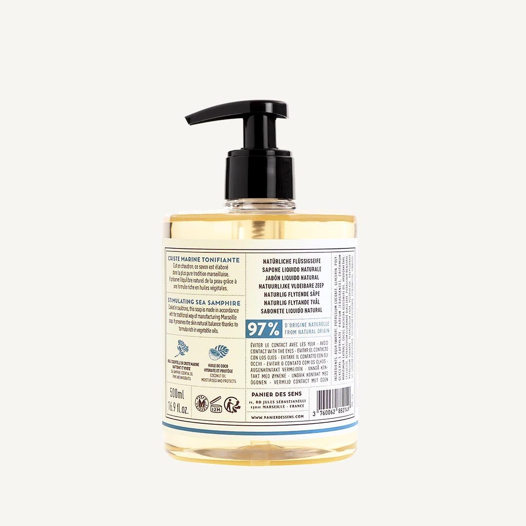 Savon de Marseille liquide - Criste Marine Tonifiante 500ml - Panier des Sens
