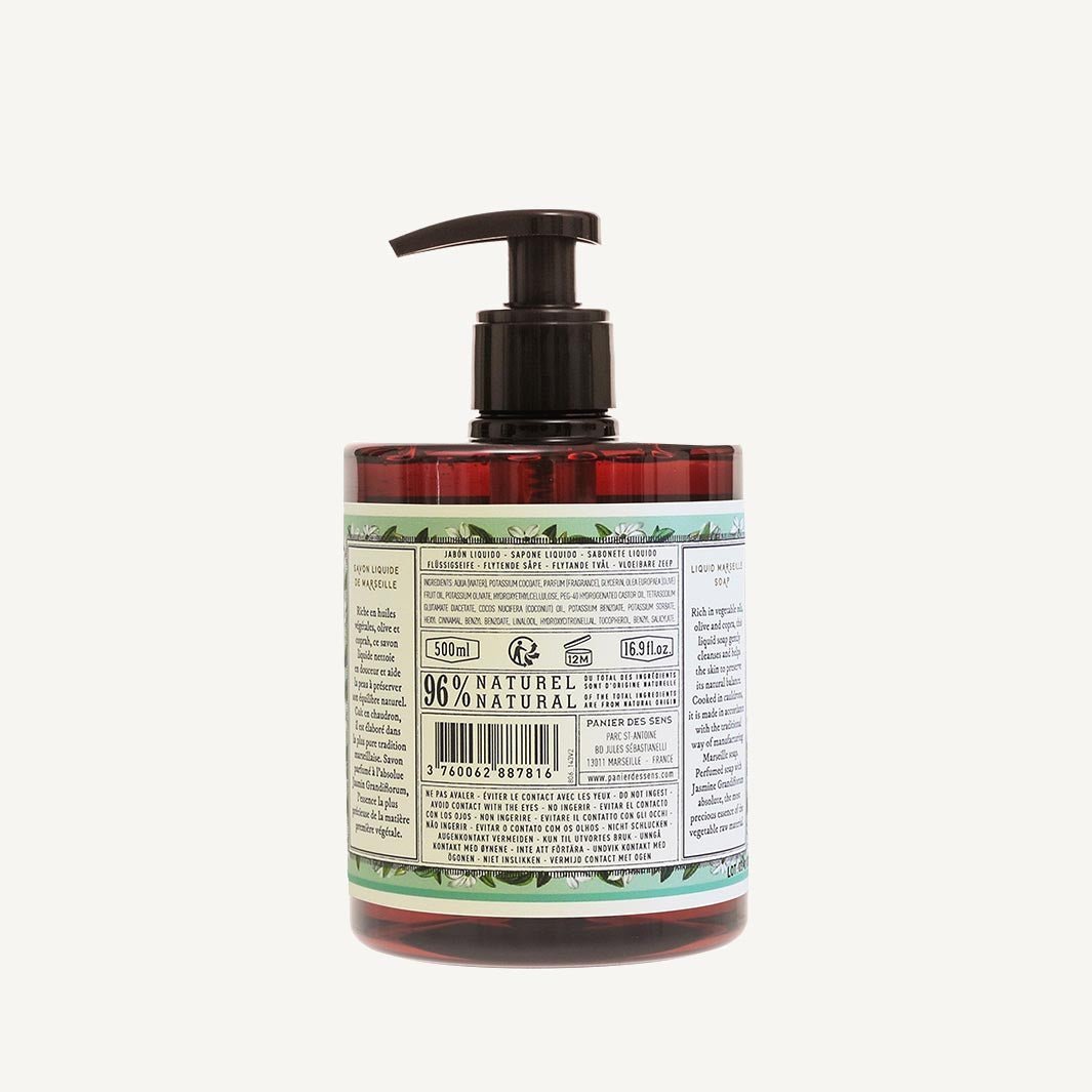 Savon de Marseille liquide | Jasmin Précieux 500ml - Panier des Sens