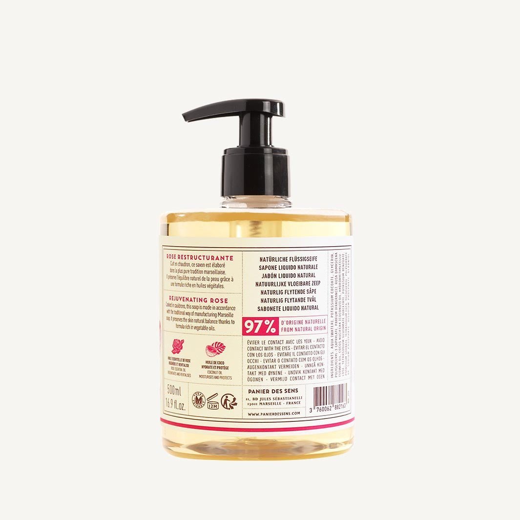 Savon de Marseille liquide | Rose Envoûtante 500ml - Panier des Sens