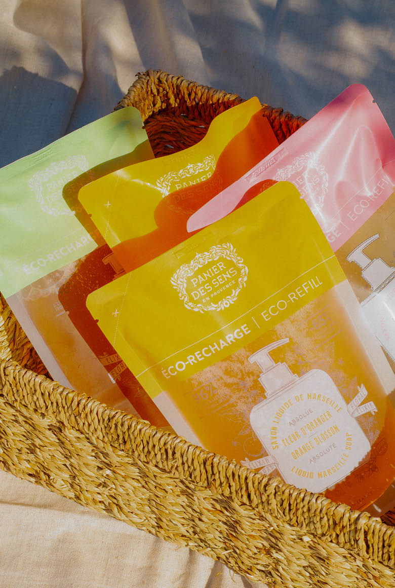 Savon Liquide de Marseille Olive Édition Limitée 25 Ans + 6 Recharges multi-senteurs - Panier des Sens