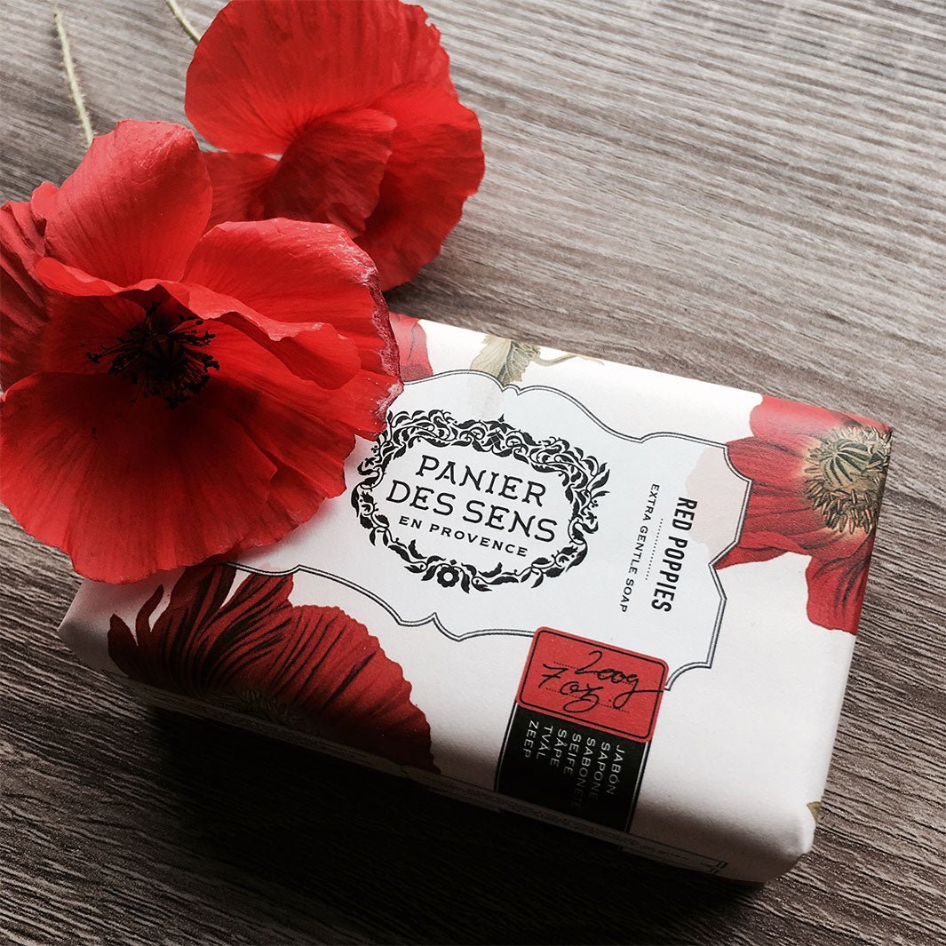 Savon solide parfumé extra - doux - Coquelicot - Panier des Sens