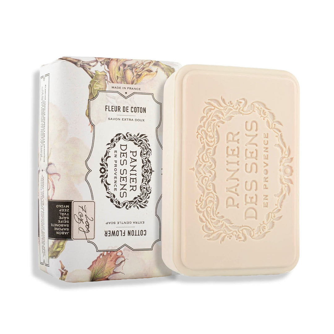 Savon solide parfumé extra - doux - Fleur de Coton 200g - Panier des Sens