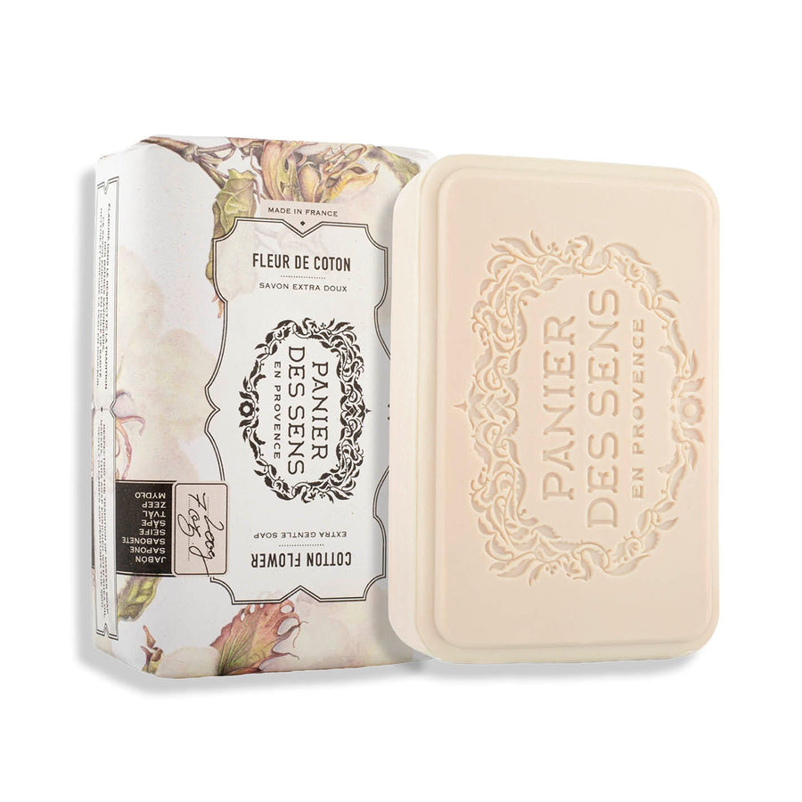 Savon solide parfumé extra - doux - Fleur de Coton 200g - Panier des Sens