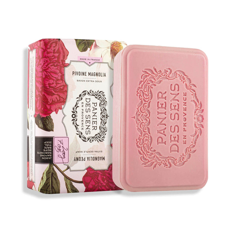Savon solide parfumé extra - doux - Pivoine Magnolia 200g - Panier des Sens