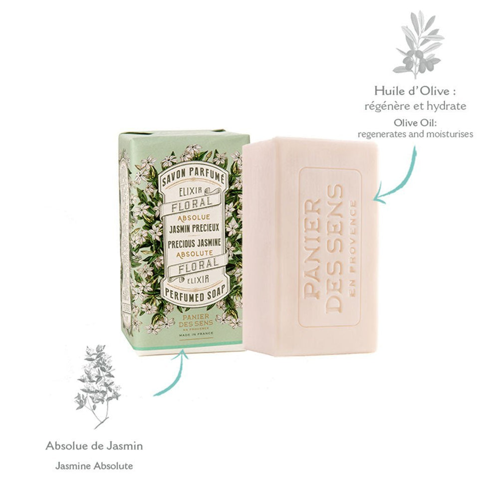 Savon solide parfumé - Jasmin Précieux 150g - Panier des Sens