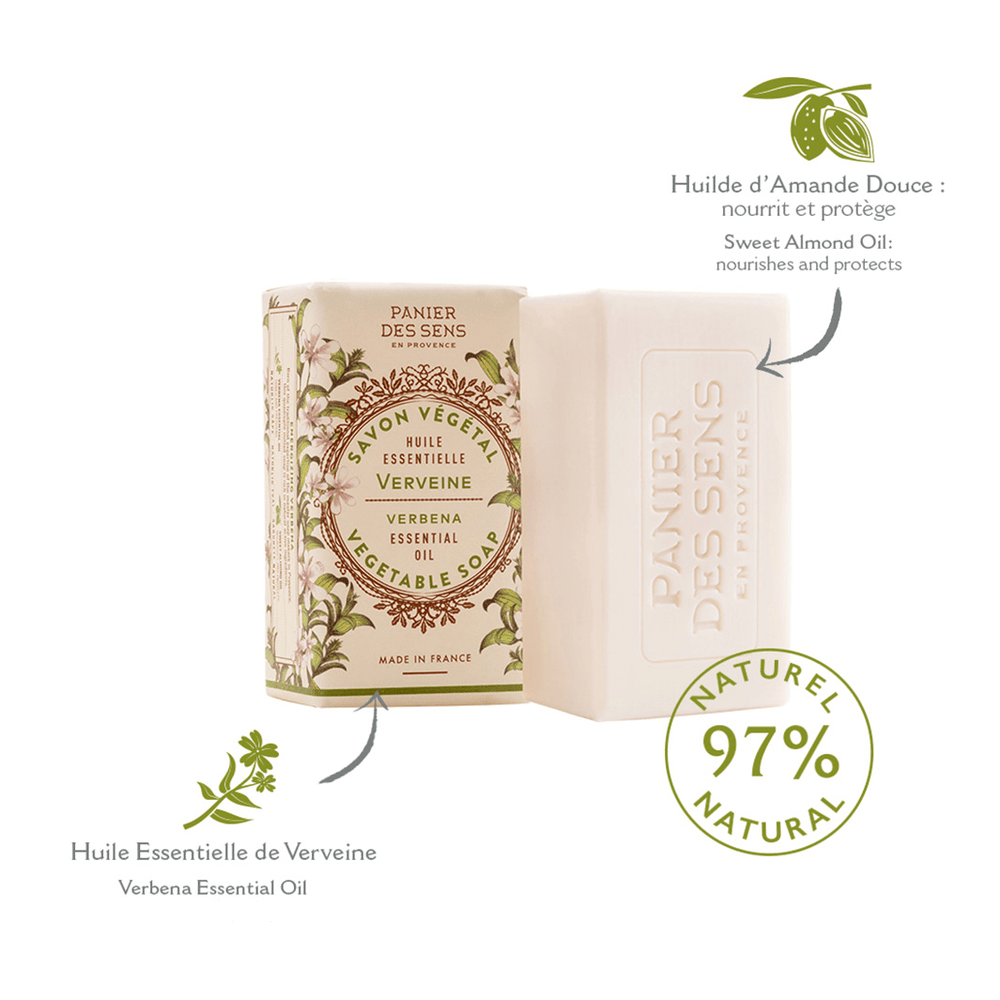 Savon solide végétal - Verveine Relaxante 150g - Panier des Sens