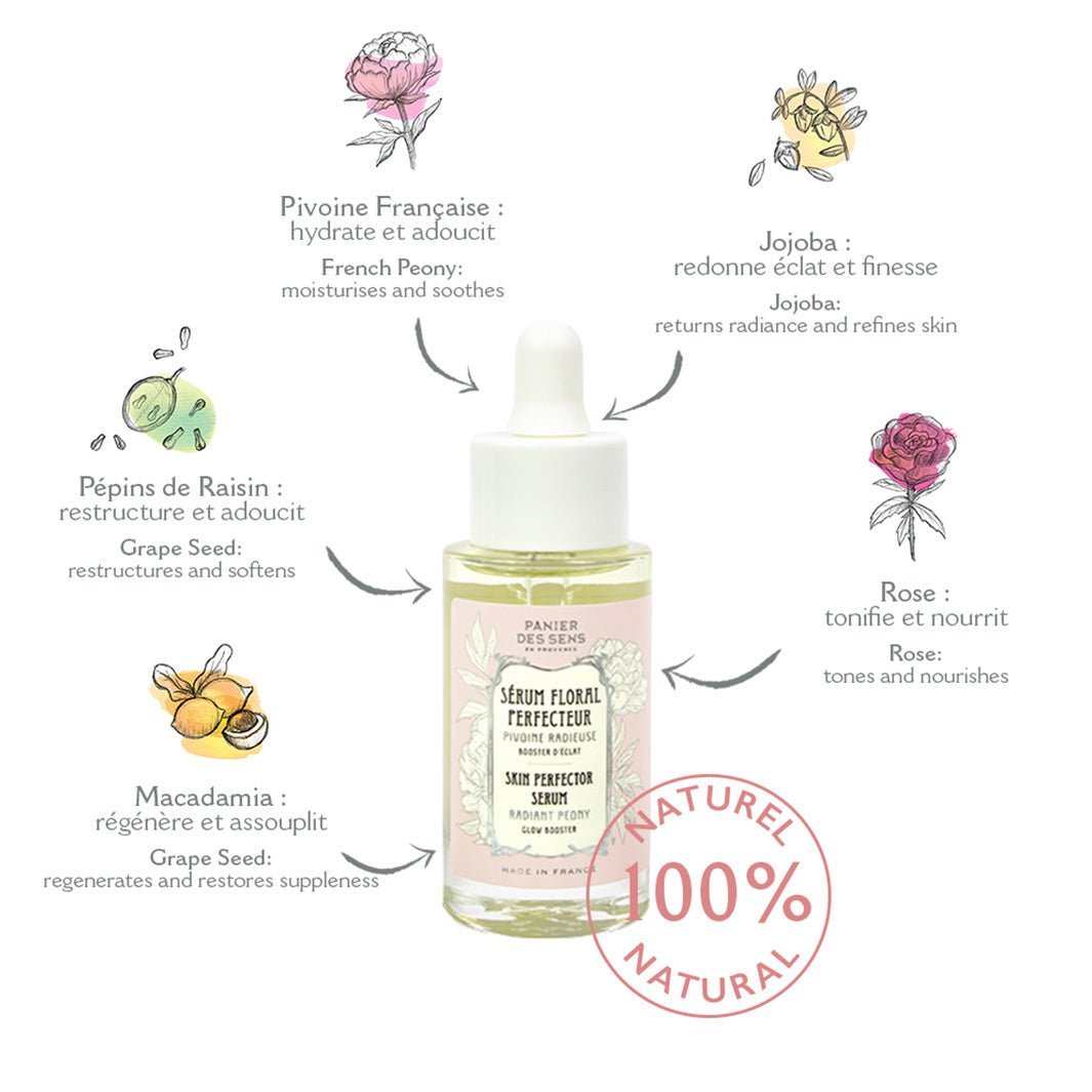 Sérum Floral Perfecteur - Hydratation & Éclat - Panier des Sens