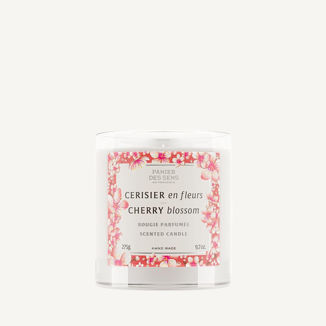 Bougie parfumée cire végétale 275G - Parfum Cerisier en Fleurs - Panier des Sens
