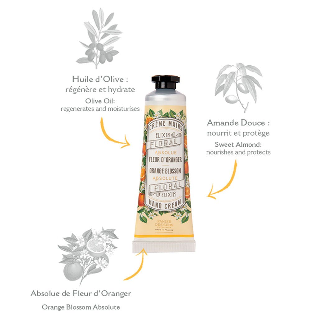 Crème pour les mains - Fleur d'Oranger 30ml - Panier des Sens
