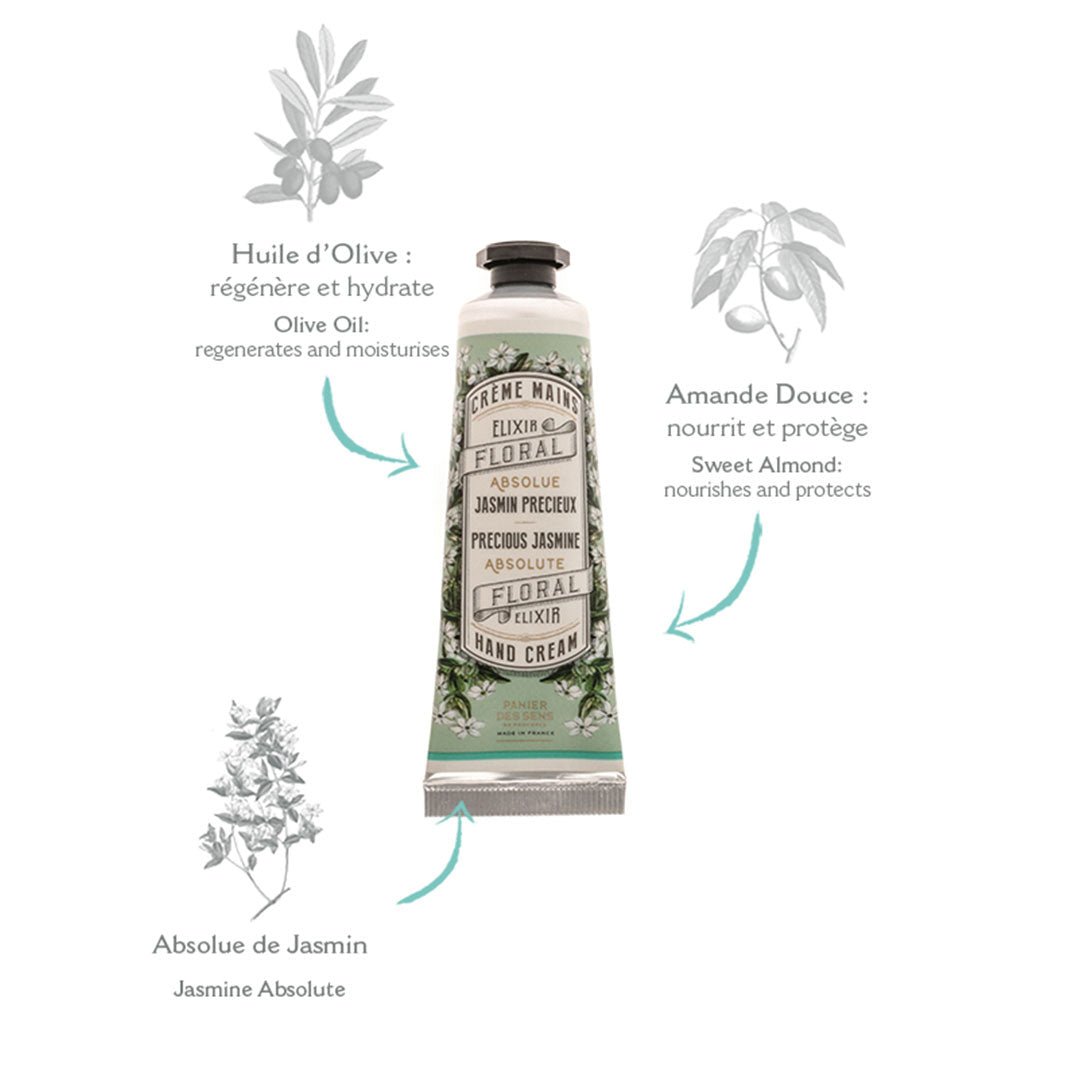 Crème pour les mains - Jasmin Précieux 30ml - Panier des Sens