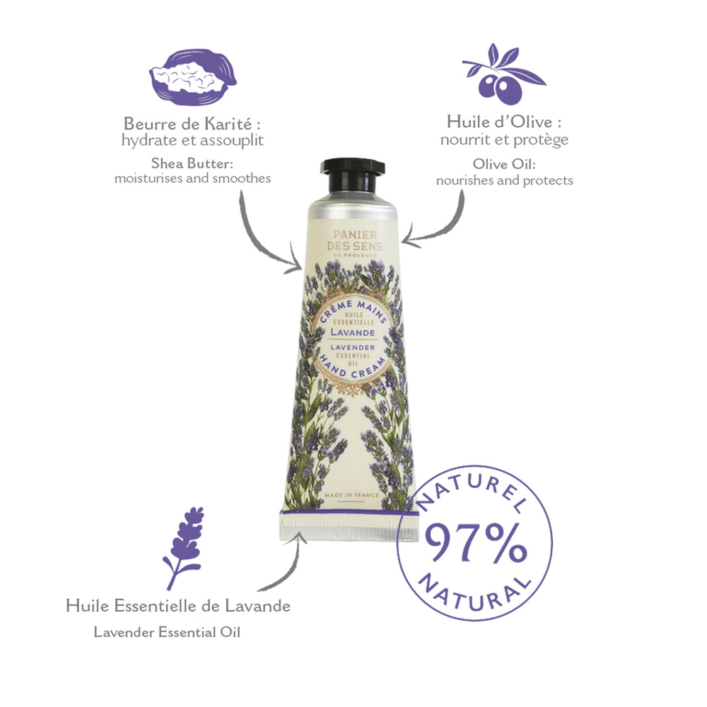 Crème pour les mains - Lavande Apaisante 30ml - Panier des Sens