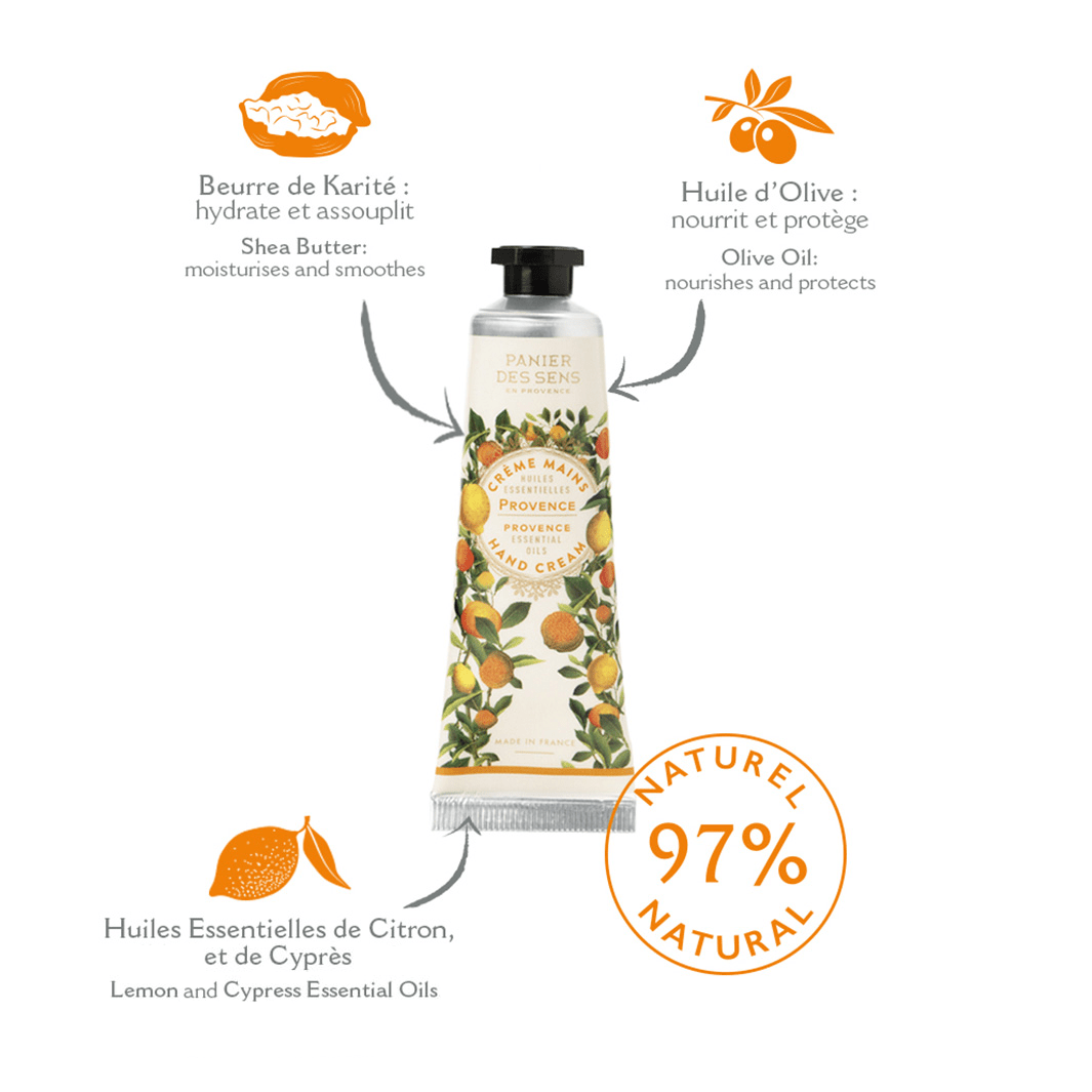 Crème pour les mains - Provence Énergisante 30ml - Panier des Sens