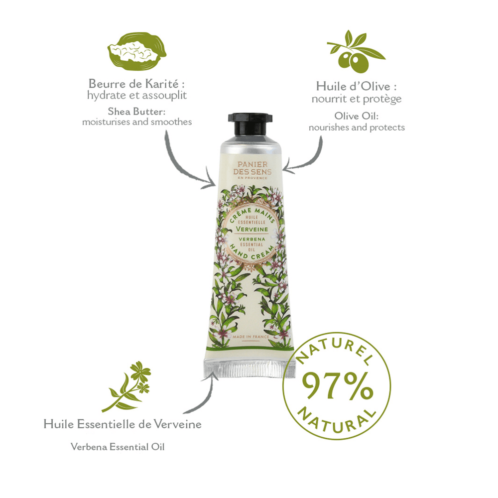 Crème pour les mains - Verveine Relaxante 30ml - Panier des Sens