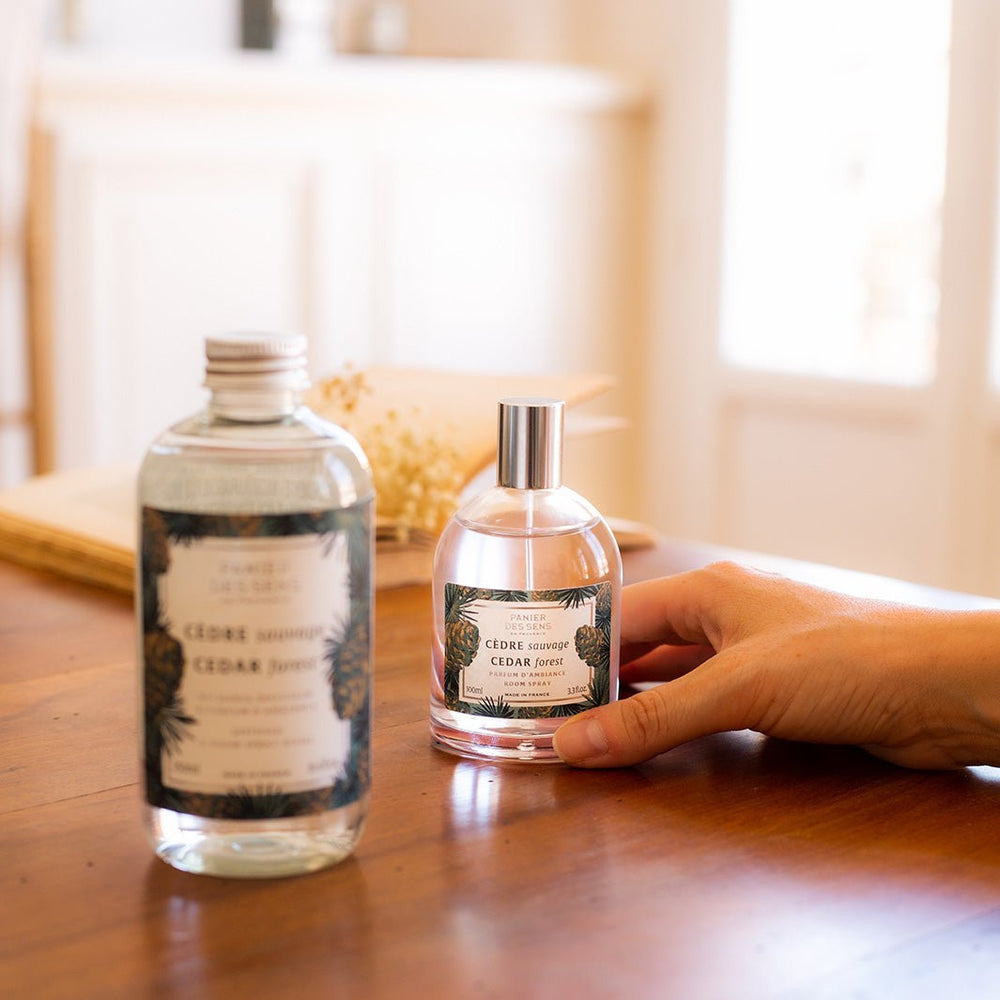 Parfum d'ambiance naturel - Cèdre Sauvage 100ml - Panier des Sens
